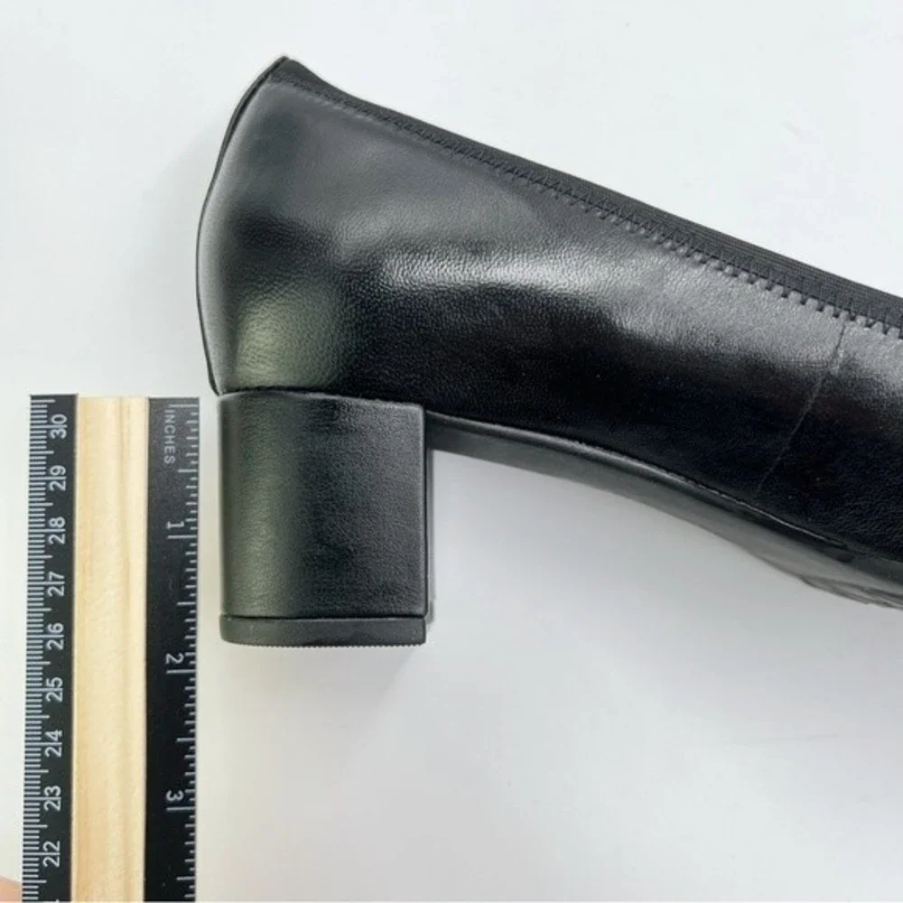 6 2E  EXTRA WIDE Aravon Women's Classic Career Dress‎ Black Leather Pumps Heels
